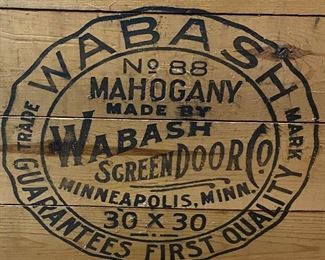 Antique Screen Door Advertisement Sign