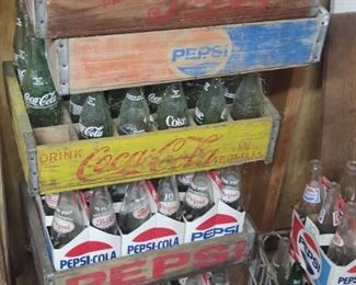Vintage Drink Crates and Bottles