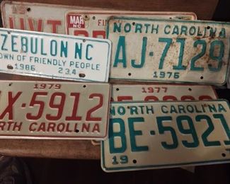 Vintage License Plate Collection