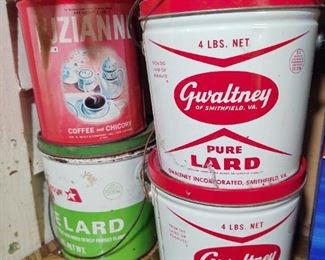 New Old Store Stock Lard Cans