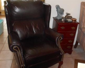 Leather recliner