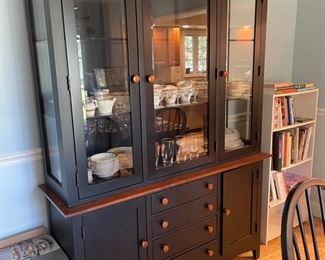 Kincaid light up two piece china cabinet 
