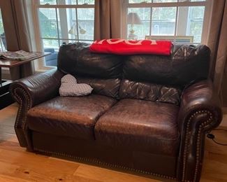 Leather loveseat 
