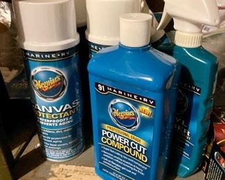 Meguiar's Marine Canvas Protect and Marine/RV 90 Power Cut Compound