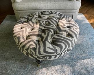 Animal print ottoman