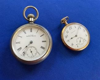 American Waltham pocket watch with gold train and Gold filled Waltham pocket watch