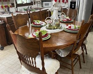 Ladder back chairs and table