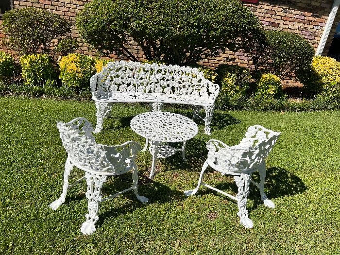 Wrought iron outdoor set