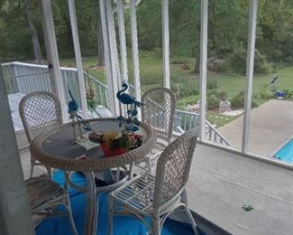 Wicker table and chairs