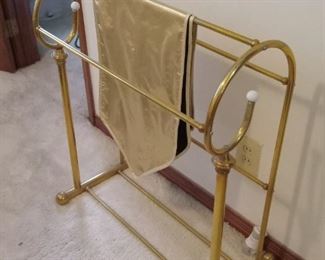 Brass towel rack