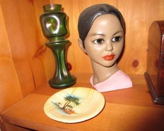 Carnival glass, tiki misc