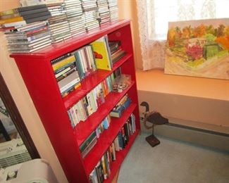 Red bookcase