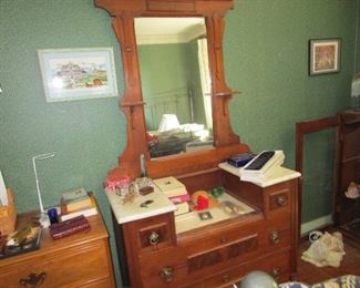 Antique marble top dresser