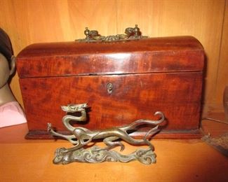 Antique tea caddy