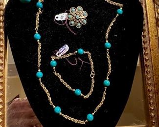 14kt Gold & Turquoise