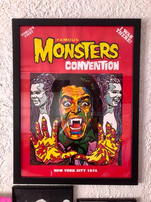 Original Framed 1974 Famous Monsters Convention poster 