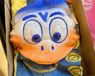 Vintage Disney Donald Duck costume with shaped cloth mask