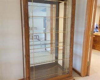 PHILIP REINISCH CURIO CABINETS WITH SIDE ENTRY AND LIGHT