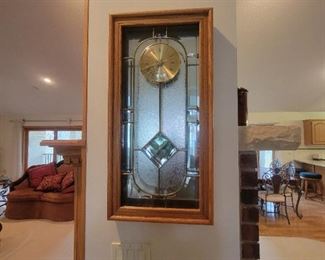 GLASS FRONT WALL CLOCK  BATTERY OPERATED