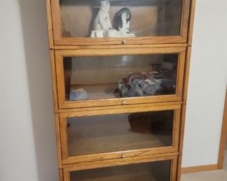 REPRODUCTION GLASS FRONT BOOKCASE