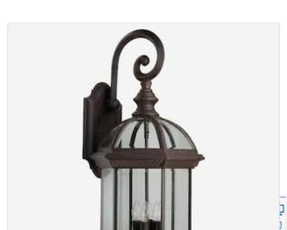 OUTDOOR WALL LANTERN,  ONE NEW IN BOX AND ONE WITHOUT BOX
