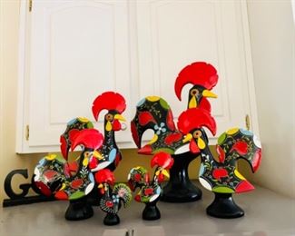 Portuguese ceramic roosters