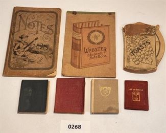antique miniature books and notebooks