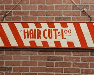 vintage haircut sign