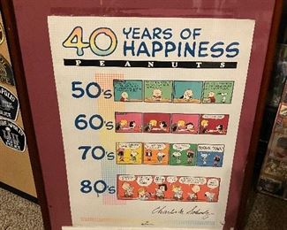 Hallmark 40 years of Snoopy/Peanuts poster. 
