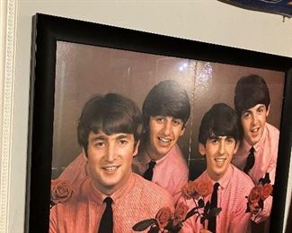 Framed Beatles picture. 