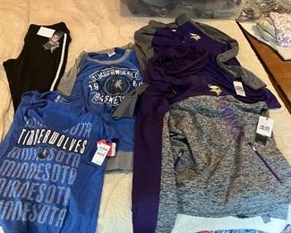 Ladies Vikings and Timberwolves apparel brand new with tags. 