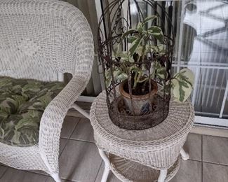 White all weather wicker by Hampton Bay