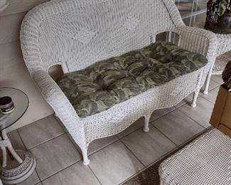 White all weather wicker by Hampton Bay