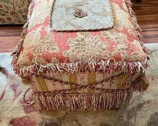 Adorable Fabric Footstool 