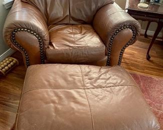 Matching Leather Couch , Chair and Ottoman 