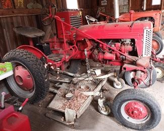 Farmall Cub with Woods belly mower
