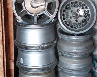 Hummer H2 wheels and vintage Anson wheels.