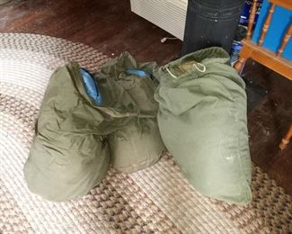 3 sleeping bags.