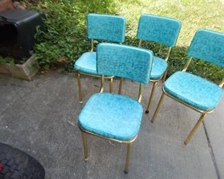 70's Style Turquoise Chairs