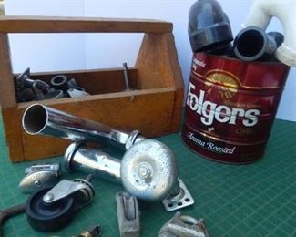 Handmade wooden tool box/misc. tools