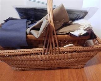 Basket of Embroidery/Sewing Items
