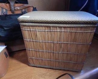 Bamboo & Wicker Laundry Basket