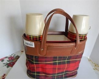 Red Plaid Picnic Bag