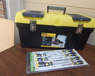 Yellow and black Stanley toolbox