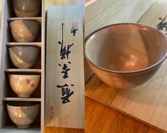 5 pc Japanese Ceramic Tea Cup Set