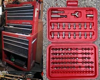Large Craftsman Double Stack Rolling Tool Chest