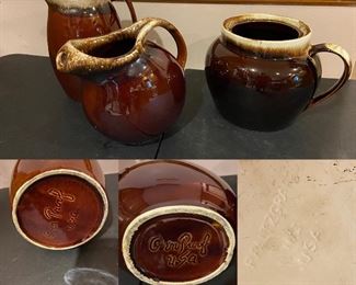 Oven Proof USA Brown Dripware Pottery