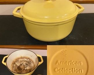 American Collection Iron Yellow Enamel Dutch Oven