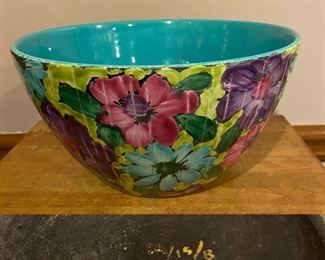Hand Painted Italian Pottery Serving Bowl