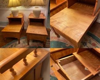 Pair Colonial End Tables/Dough Boxes